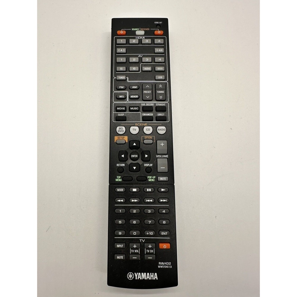 Genuine‎ Yamaha RAV432 WW51040 EX Receiver Remote Control OEM Testing Working